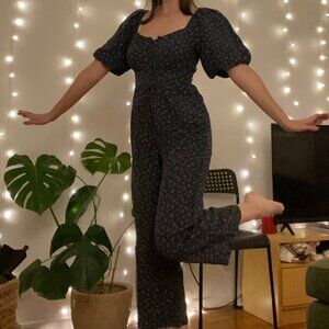Madewell cottagecore floral jumpsuit